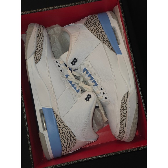 Jordan Other - Air Jordan 3 Retro UNC Mens Size‎ 18 Basketball Shoes White/Blue CT8532-104